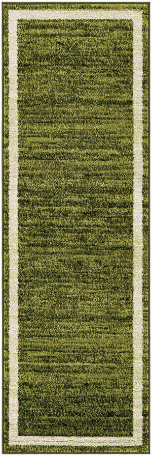 Green 2' x 6' 1 Del Mar Runner Area Rug 100% Polypropylene Easy Clean Stain Resistant Vivid Modern Carpet Mat for Home Decor Interior Designing for Sale at Rug Engine