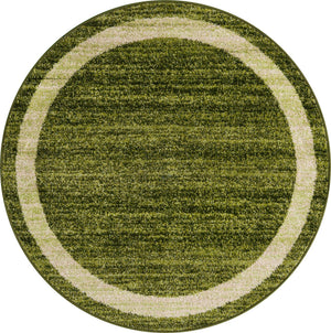 Green 4' 1 x 4' 1 Del Mar Round Area Rug 100% Polypropylene Easy Clean Stain Resistant Vivid Modern Carpet Mat for Home Decor Interior Designing for Sale at Rug Engine