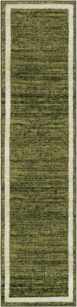 Green 2' x 8' Del Mar Runner Area Rug 100% Polypropylene Easy Clean Stain Resistant Vivid Modern Carpet Mat for Home Decor Interior Designing for Sale at Rug Engine