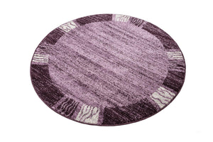 Violet 4' 1 x 4' 1 Del Mar Round Area Rug 100% Polypropylene Easy Clean Stain Resistant Vivid Modern Carpet Mat for Home Decor Interior Designing for Sale at Rug Engine