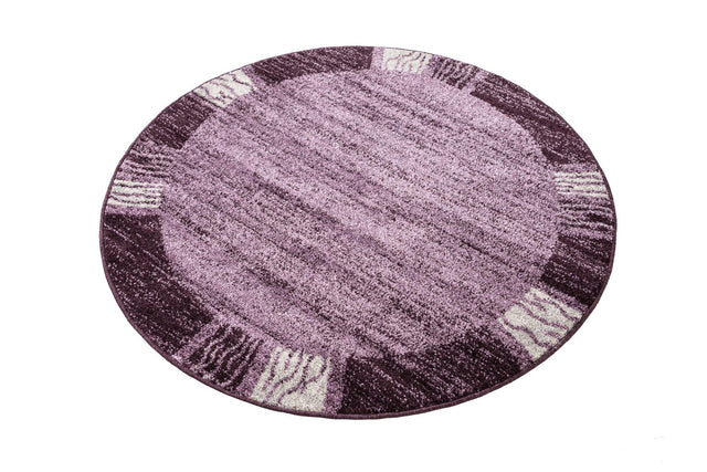 Violet 4' 1 x 4' 1 Del Mar Round Area Rug 100% Polypropylene Easy Clean Stain Resistant Vivid Modern Carpet Mat for Home Decor Interior Designing for Sale at Rug Engine