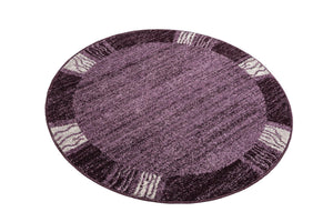 Violet 4' 1 x 4' 1 Del Mar Round Area Rug 100% Polypropylene Easy Clean Stain Resistant Vivid Modern Carpet Mat for Home Decor Interior Designing for Sale at Rug Engine