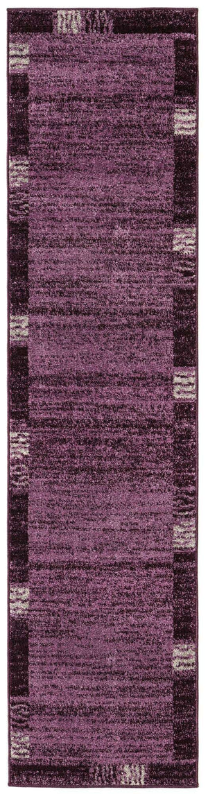 Violet 2' x 8' Del Mar Runner Area Rug 100% Polypropylene Easy Clean Stain Resistant Vivid Modern Carpet Mat for Home Decor Interior Designing for Sale at Rug Engine