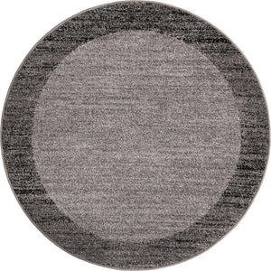 Light Gray 4' 1 x 4' 1 Del Mar Round Area Rug 100% Polypropylene Easy Clean Stain Resistant Vivid Modern Carpet Mat for Home Decor Interior Designing for Sale at Rug Engine