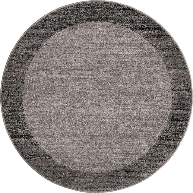 Light Gray 4' 1 x 4' 1 Del Mar Round Area Rug 100% Polypropylene Easy Clean Stain Resistant Vivid Modern Carpet Mat for Home Decor Interior Designing for Sale at Rug Engine