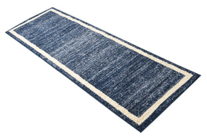 Navy Blue 2' x 6' 1 Del Mar Runner Area Rug 100% Polypropylene Easy Clean Stain Resistant Vivid Modern Carpet Mat for Home Decor Interior Designing for Sale at Rug Engine