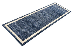 Navy Blue 2' x 6' 1 Del Mar Runner Area Rug 100% Polypropylene Easy Clean Stain Resistant Vivid Modern Carpet Mat for Home Decor Interior Designing for Sale at Rug Engine