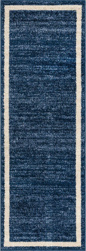 Navy Blue 2' x 6' 1 Del Mar Runner Area Rug 100% Polypropylene Easy Clean Stain Resistant Vivid Modern Carpet Mat for Home Decor Interior Designing for Sale at Rug Engine
