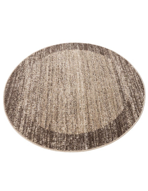 Light Brown 4' 1 x 4' 1 Del Mar Round Area Rug 100% Polypropylene Easy Clean Stain Resistant Vivid Modern Carpet Mat for Home Decor Interior Designing for Sale at Rug Engine