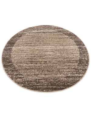 Light Brown 4' 1 x 4' 1 Del Mar Round Area Rug 100% Polypropylene Easy Clean Stain Resistant Vivid Modern Carpet Mat for Home Decor Interior Designing for Sale at Rug Engine