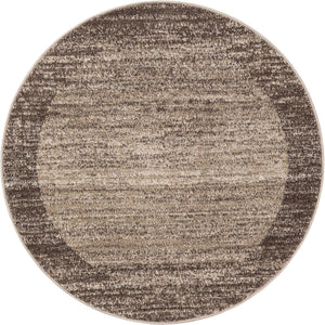 Light Brown 4' 1 x 4' 1 Del Mar Round Area Rug 100% Polypropylene Easy Clean Stain Resistant Vivid Modern Carpet Mat for Home Decor Interior Designing for Sale at Rug Engine