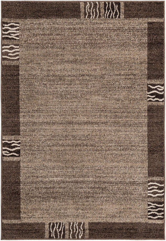 Dark Beige 4' 1 x 6' 1 Del Mar Rectangle Area Rug 100% Polypropylene Easy Clean Stain Resistant Vivid Modern Carpet Mat for Home Decor Interior Designing for Sale at Rug Engine