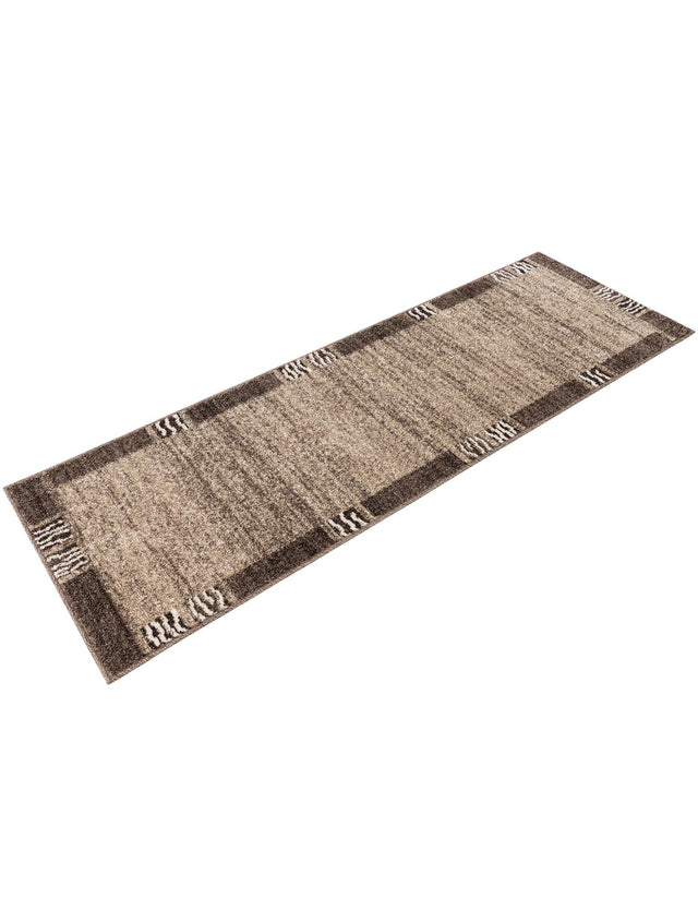Dark Beige 2' x 6' 1 Del Mar Runner Area Rug 100% Polypropylene Easy Clean Stain Resistant Vivid Modern Carpet Mat for Home Decor Interior Designing for Sale at Rug Engine