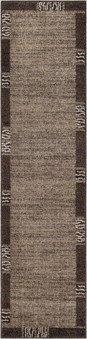 Dark Beige 2' x 8' Del Mar Runner Area Rug 100% Polypropylene Easy Clean Stain Resistant Vivid Modern Carpet Mat for Home Decor Interior Designing for Sale at Rug Engine