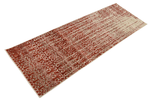 Red 2' x 6' 1 Del Mar Runner Area Rug 100% Polypropylene Easy Clean Stain Resistant Vivid Modern Carpet Mat for Home Decor Interior Designing for Sale at Rug Engine