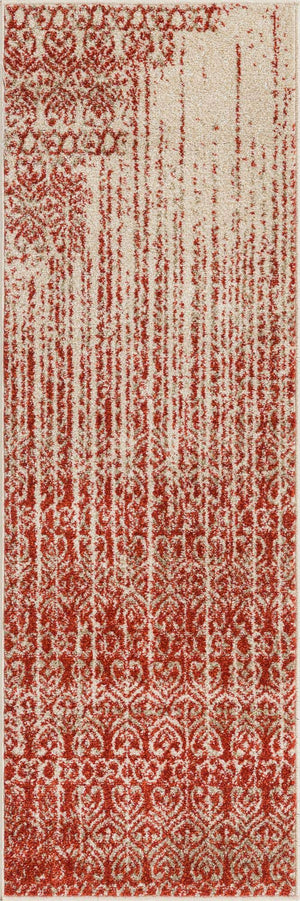 Red 2' x 6' 1 Del Mar Runner Area Rug 100% Polypropylene Easy Clean Stain Resistant Vivid Modern Carpet Mat for Home Decor Interior Designing for Sale at Rug Engine