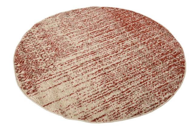 Red 4' 1 x 4' 1 Del Mar Round Area Rug 100% Polypropylene Easy Clean Stain Resistant Vivid Modern Carpet Mat for Home Decor Interior Designing for Sale at Rug Engine