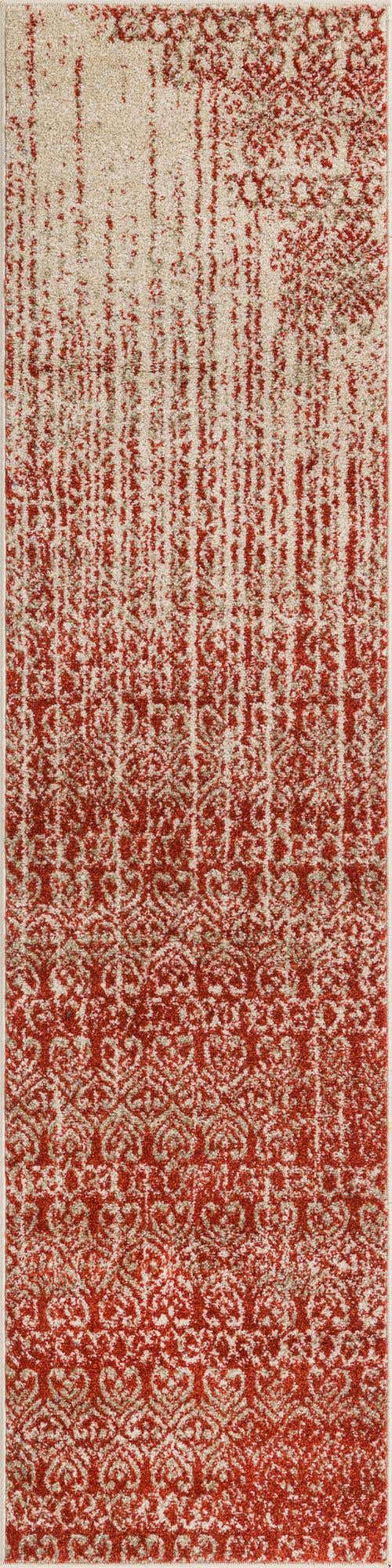 Red 2' x 8' Del Mar Runner Area Rug 100% Polypropylene Easy Clean Stain Resistant Vivid Modern Carpet Mat for Home Decor Interior Designing for Sale at Rug Engine