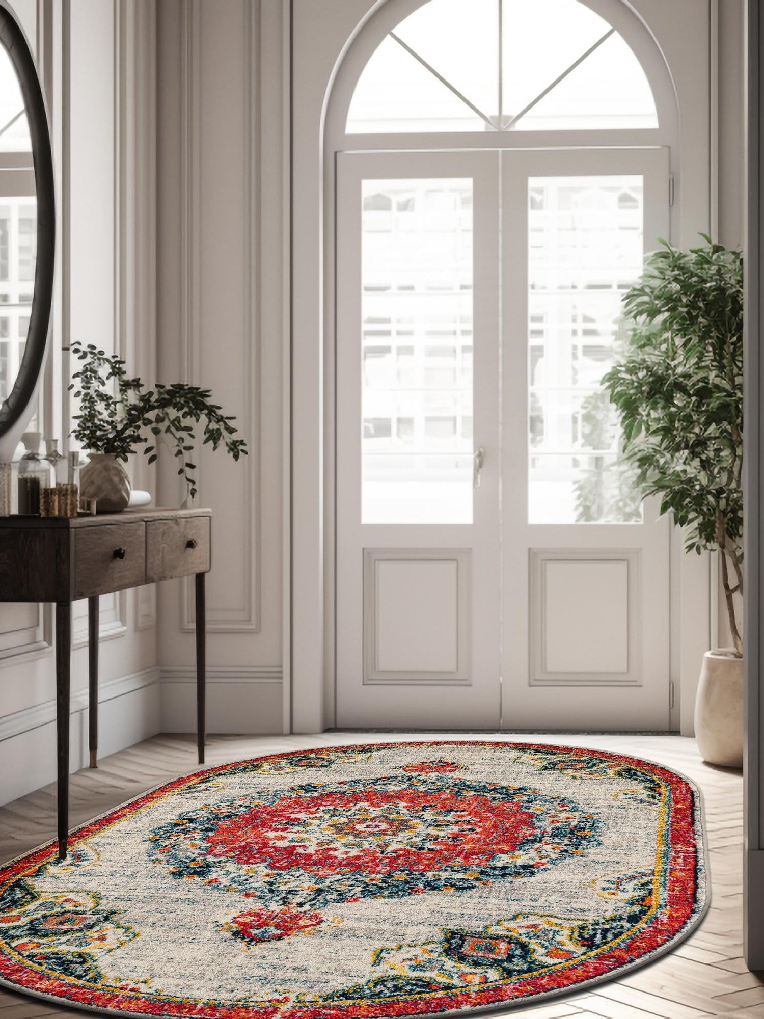 Ivory 7' 10 x 10' Penrose Oval Area Rug
