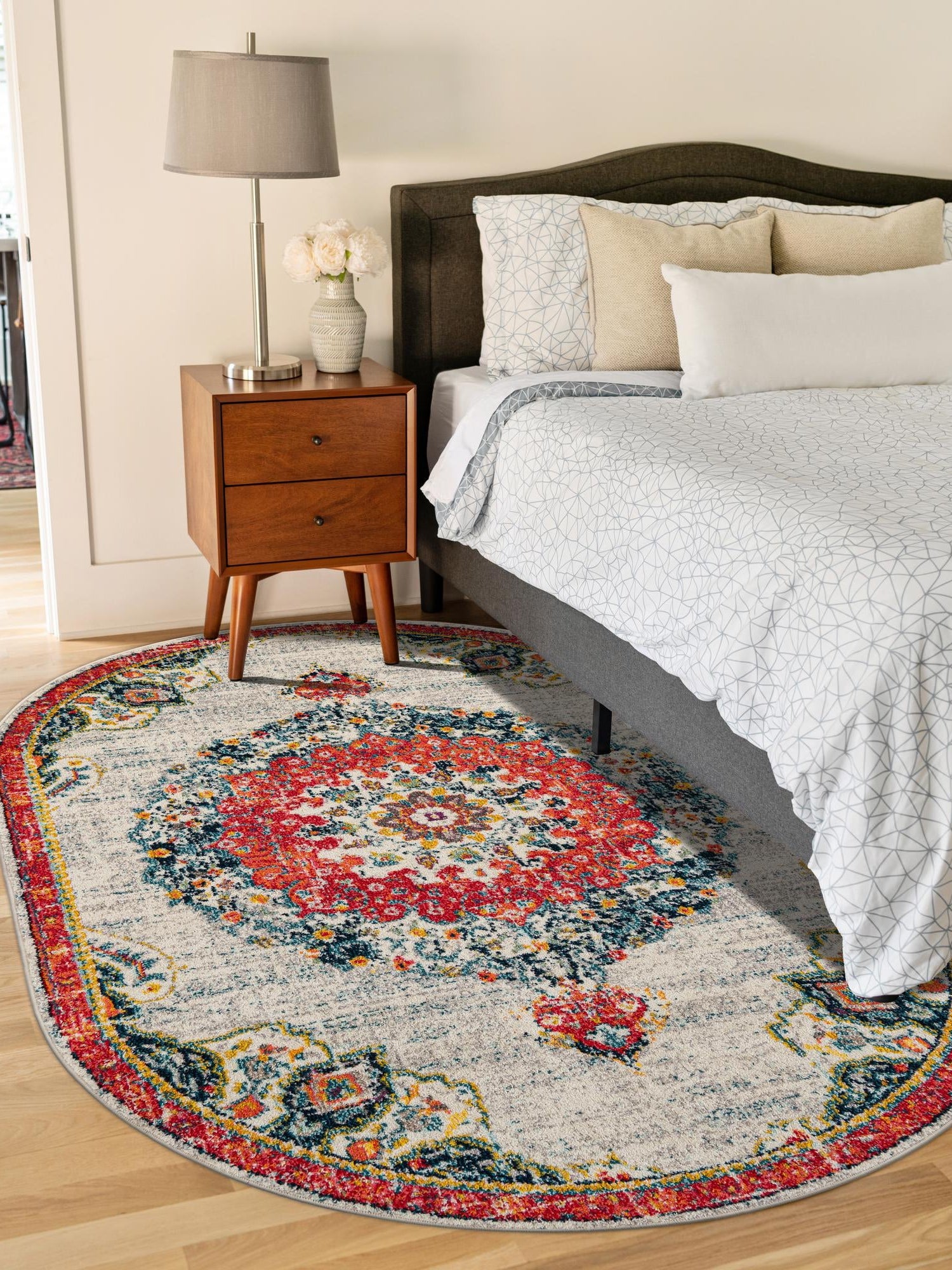 Ivory 3' 1 x 5' 3 Penrose Oval Area Rug