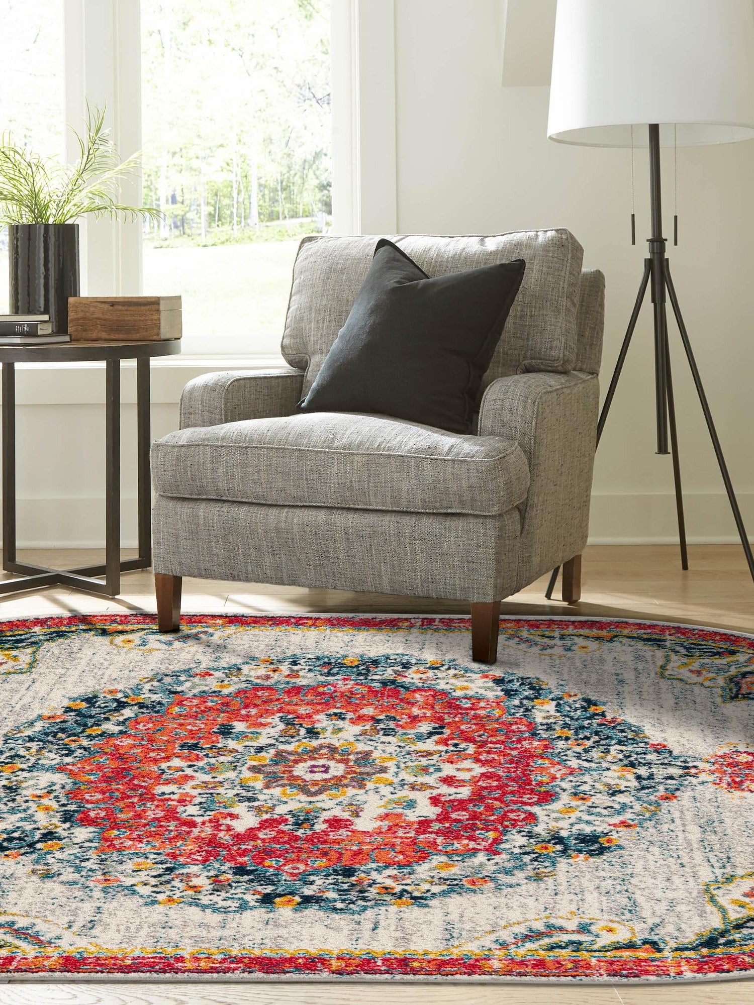 Ivory 4' 1 x 6' 1 Penrose Oval Area Rug