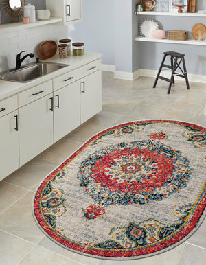 Ivory 7' 10 x 10' Penrose Oval Area Rug
