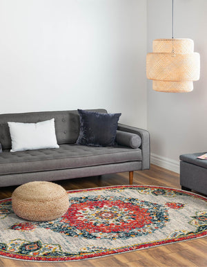 Ivory 3' 1 x 5' 3 Penrose Oval Area Rug