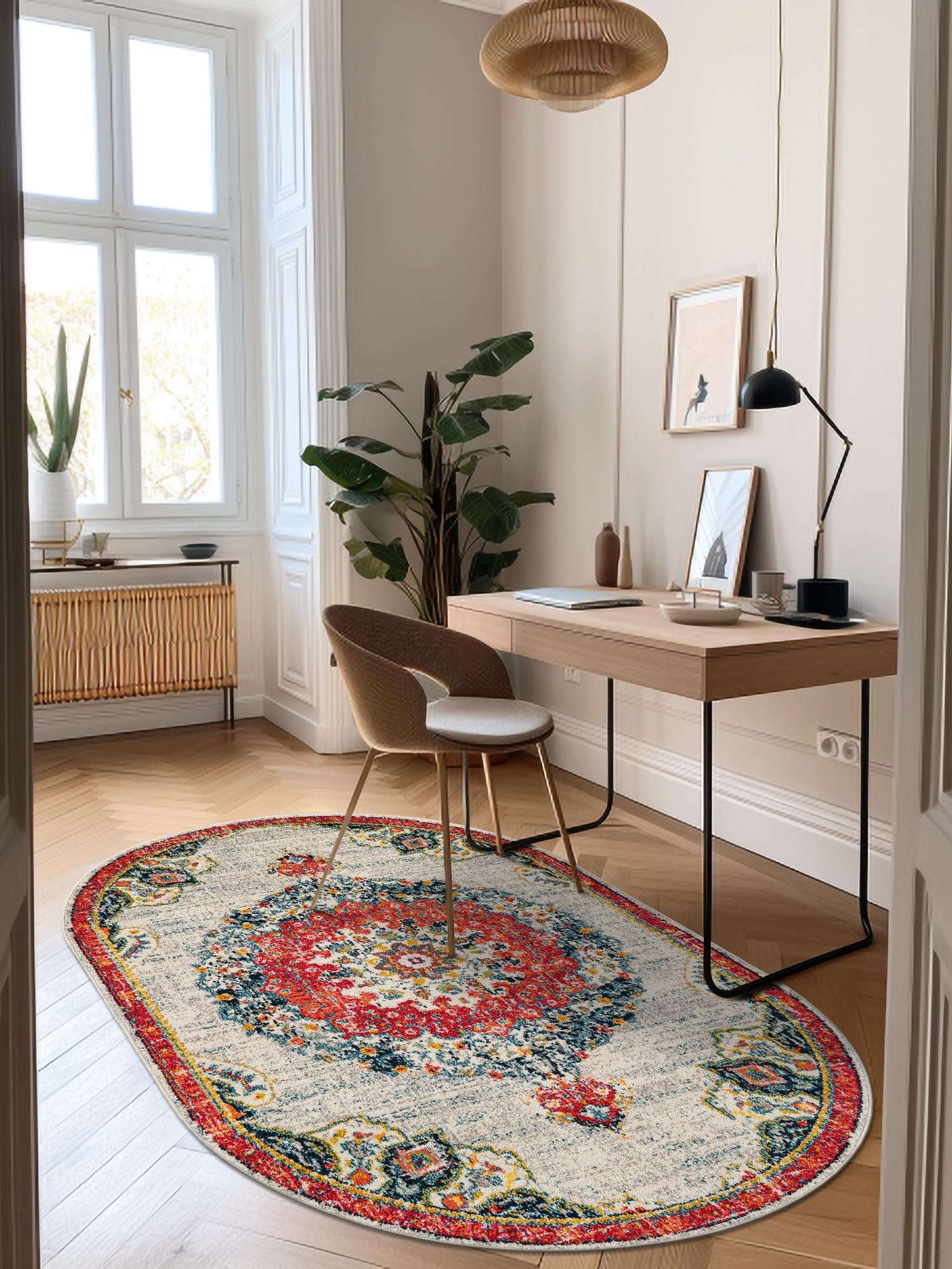 Ivory 7' 10 x 10' Penrose Oval Area Rug