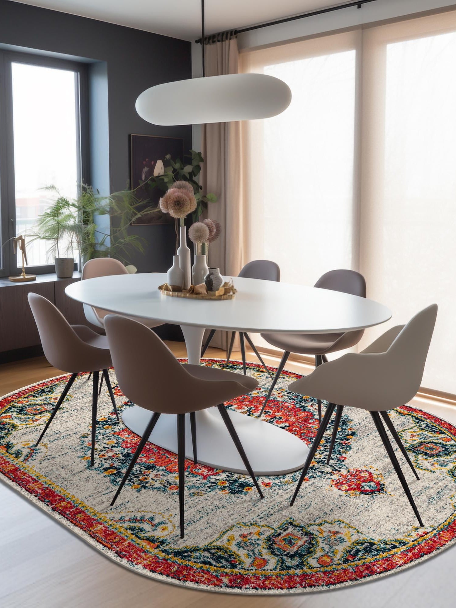 Ivory 3' 1 x 5' 3 Penrose Oval Area Rug