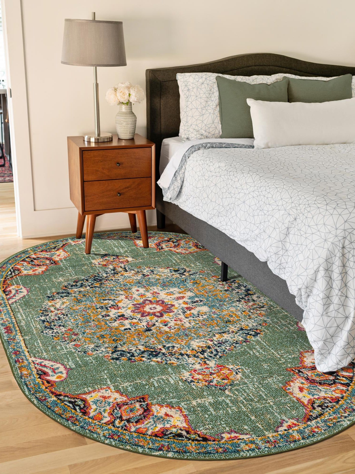 Green 7' 10 x 10' Penrose Oval Area Rug