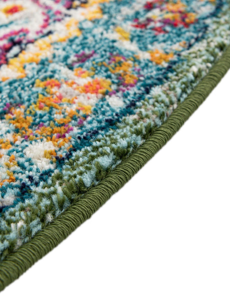 Green 5' 3 x 8' Penrose Oval Area Rug Classic Durable Stain Resistant Easy Clean Carpet for Traditional Indoor Home Decor for Sale at Rug Engine