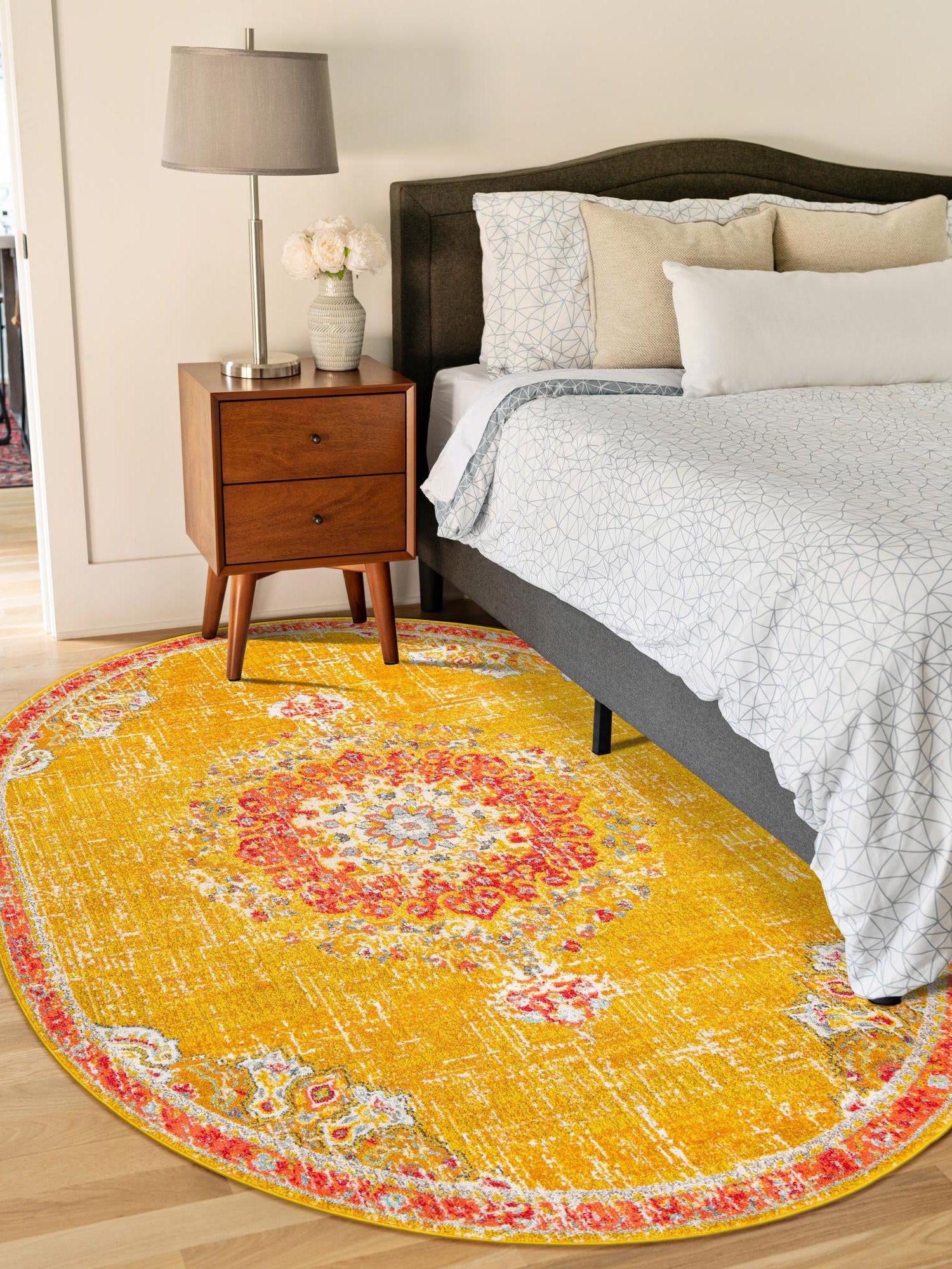 Gold 4' 1 x 6' 1 Penrose Oval Area Rug
