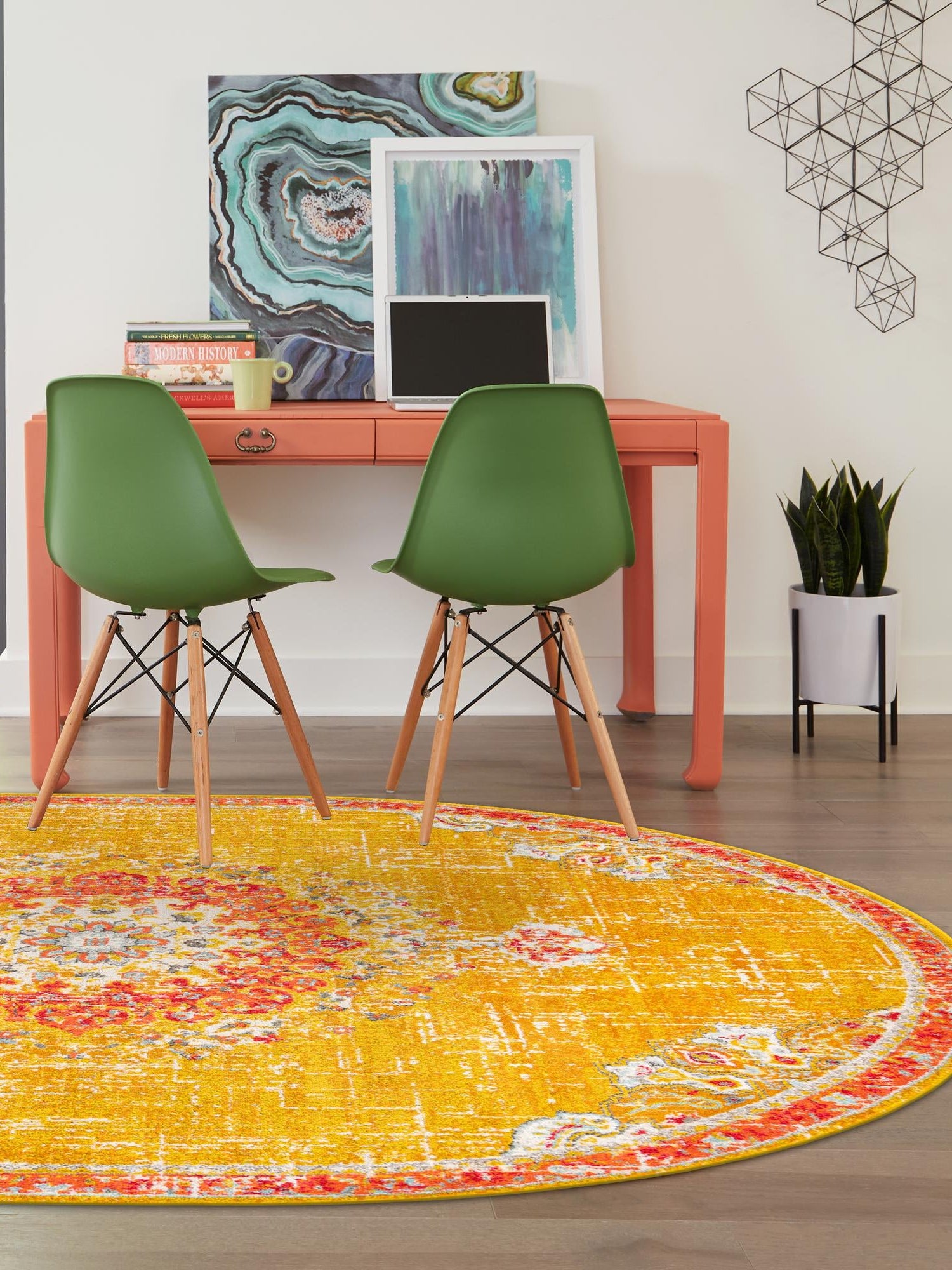 Gold 3' 1 x 5' 3 Penrose Oval Area Rug