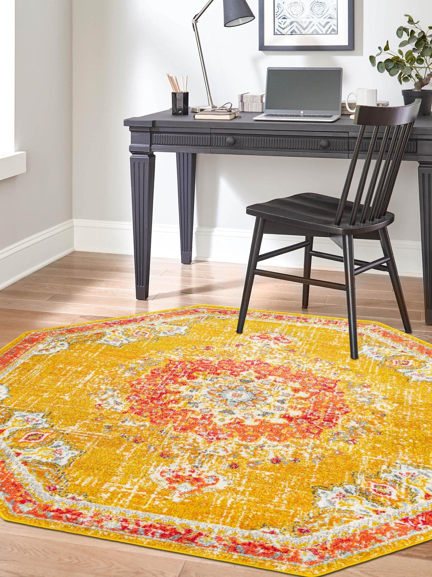Gold 6' 1 x 6' 1 Penrose Octagon Area Rug