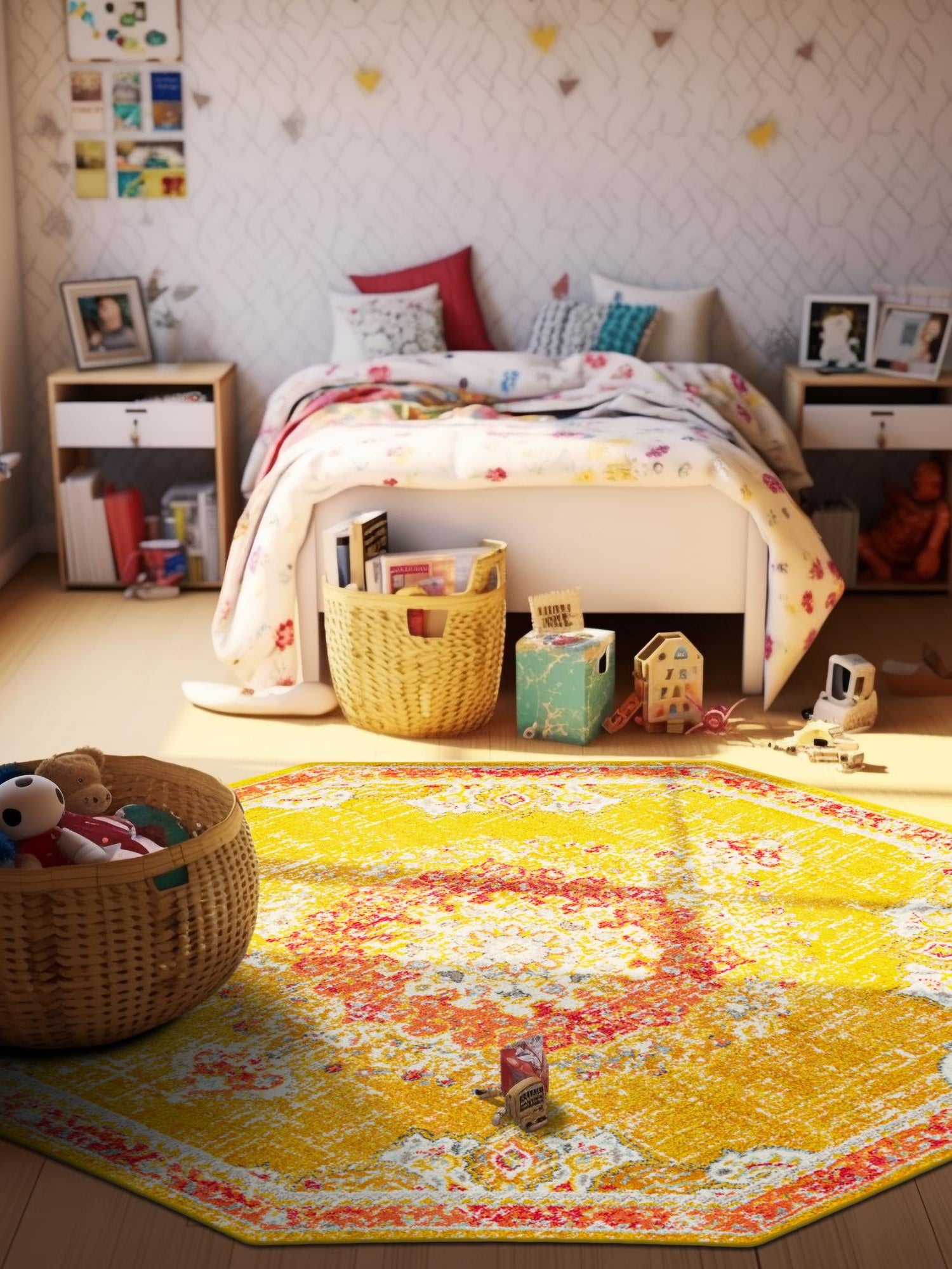 Gold 6' 1 x 6' 1 Penrose Octagon Area Rug