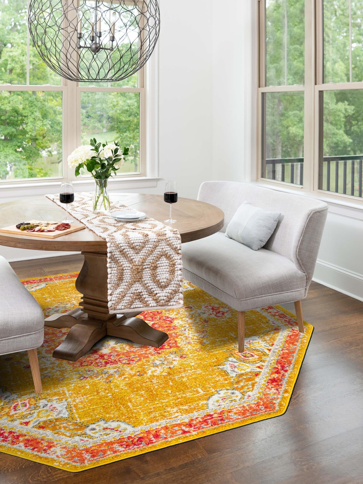 Gold 6' 1 x 6' 1 Penrose Octagon Area Rug