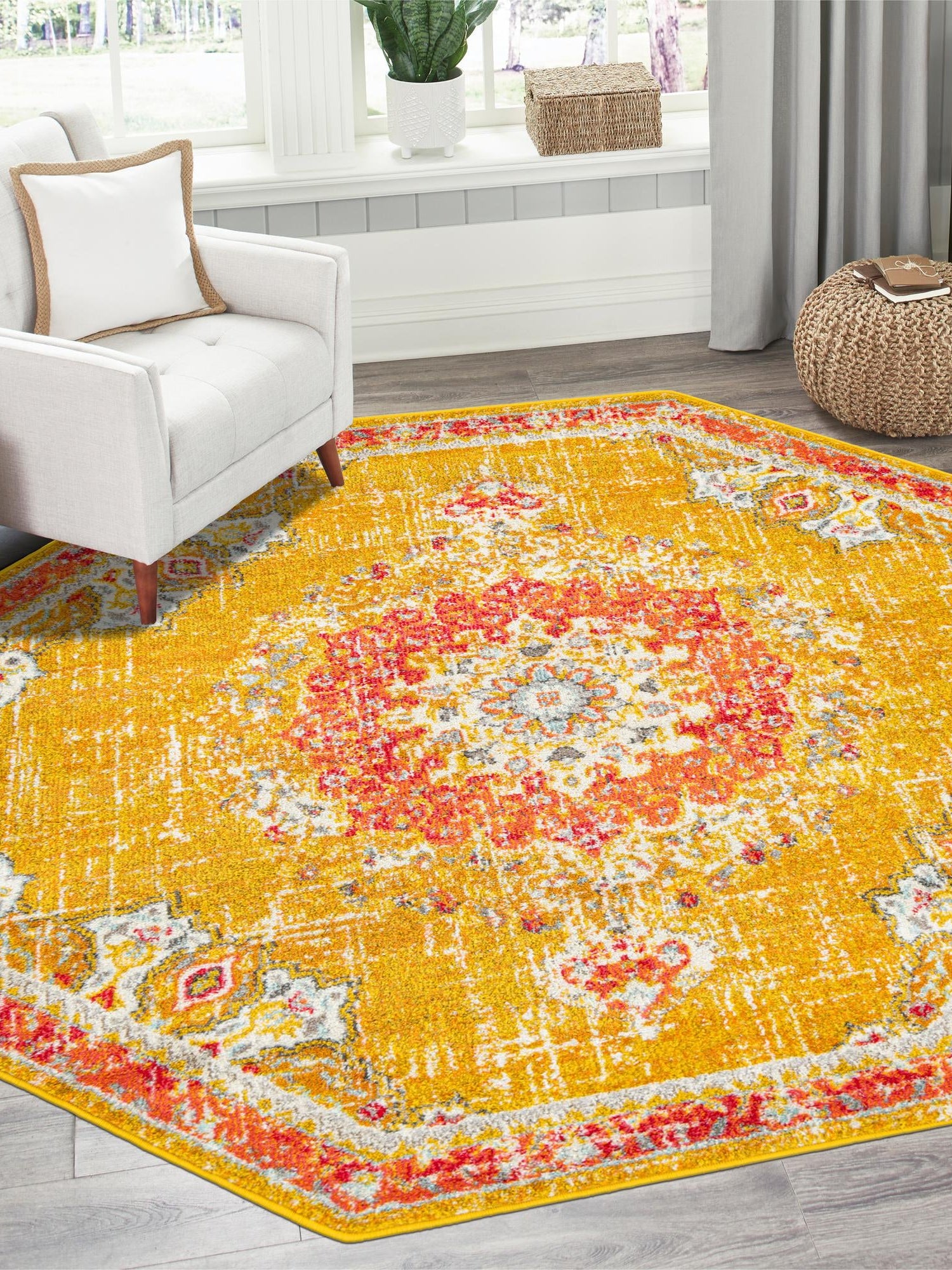 Gold 6' 1 x 6' 1 Penrose Octagon Area Rug