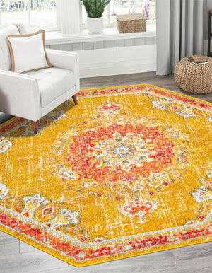 Gold 6' 1 x 6' 1 Penrose Octagon Area Rug