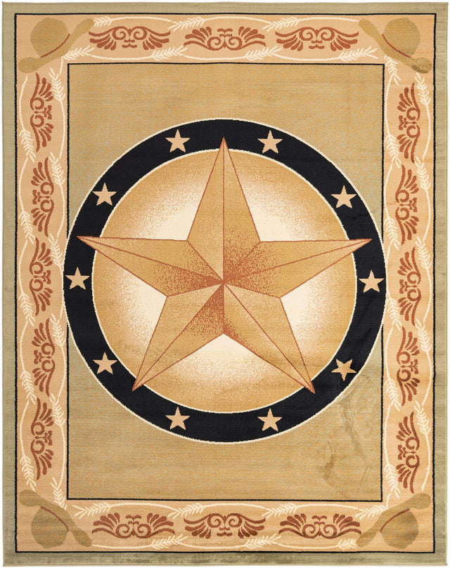 Green 7' 10 x 10' Pioneer Rectangle Area Rug