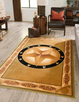 Green 9' x 12' Pioneer Rectangle Area Rug