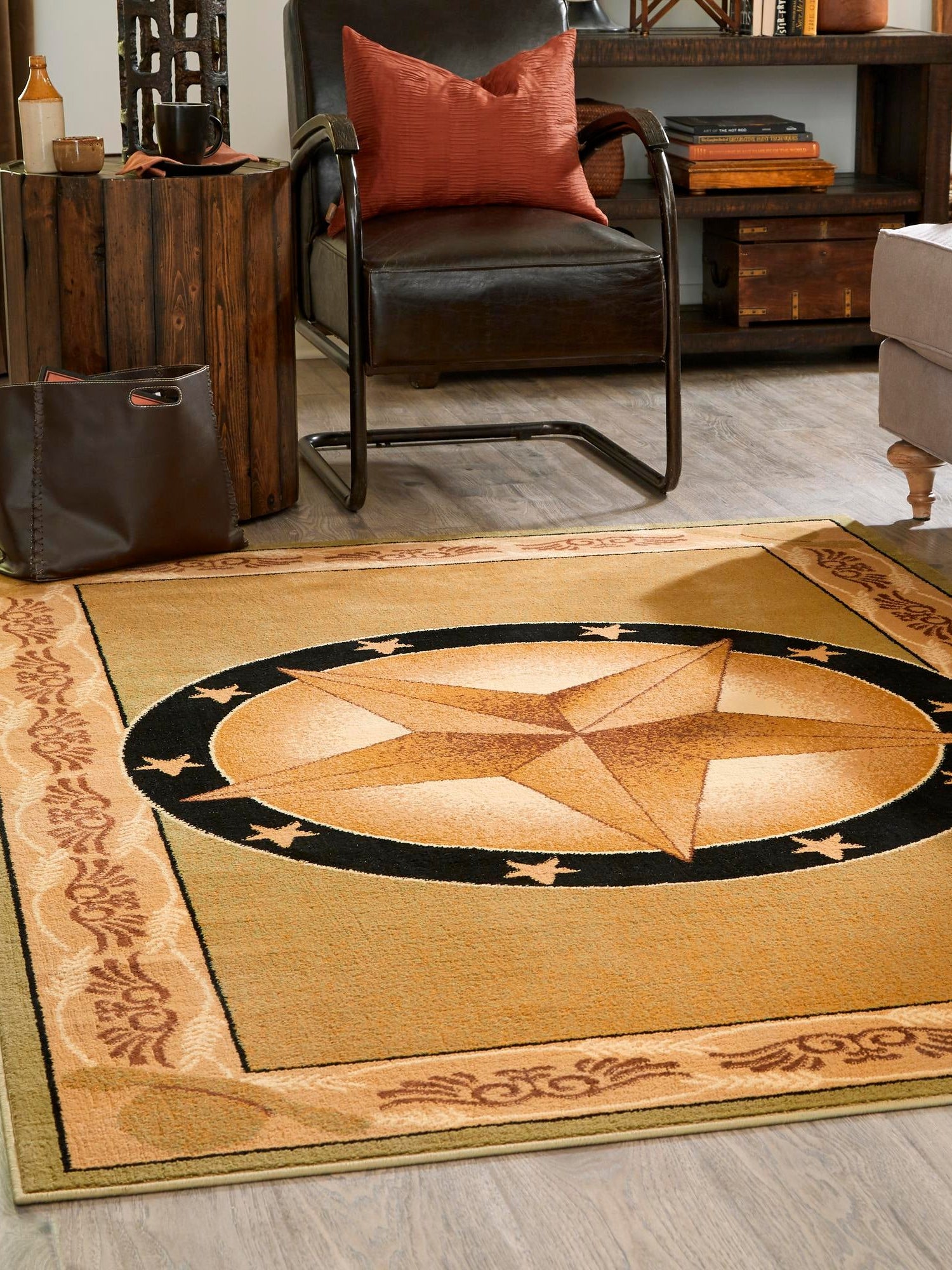 Green 7' 1 x 10' Pioneer Rectangle Area Rug