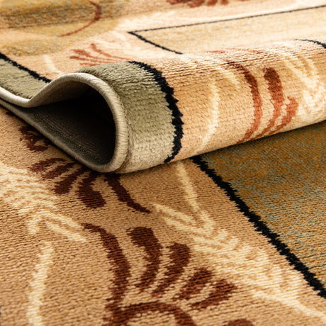 Green 6' 1 x 9' Pioneer Rectangle Area Rug Classic Southwestern Motif Durable Stain Resistant Easy Clean Carpet for Traditional Interior Decor for Sale at Rug Engine