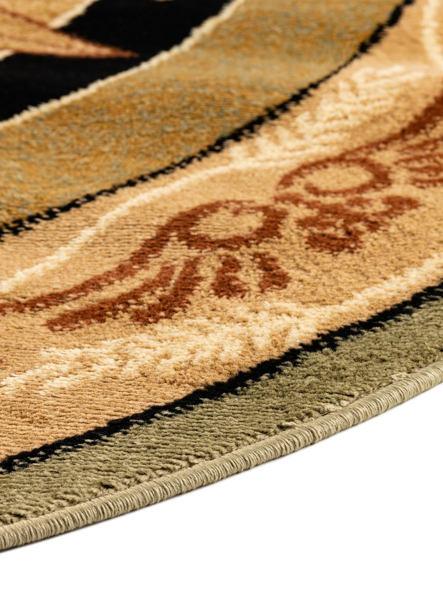 Green 4' 1 x 4' 1 Pioneer Round Area Rug