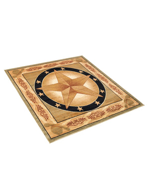 Green 5' 3 x 5' 3 Pioneer Square Area Rug