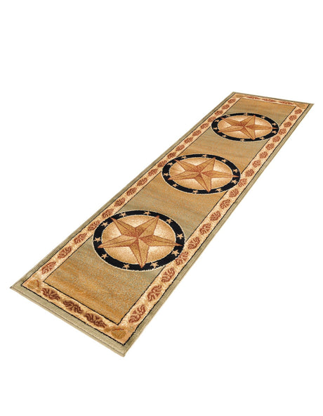 Green 2' x 8' Pioneer Runner Area Rug Classic Southwestern Motif Durable Stain Resistant Easy Clean Carpet for Traditional Interior Decor for Sale at Rug Engine