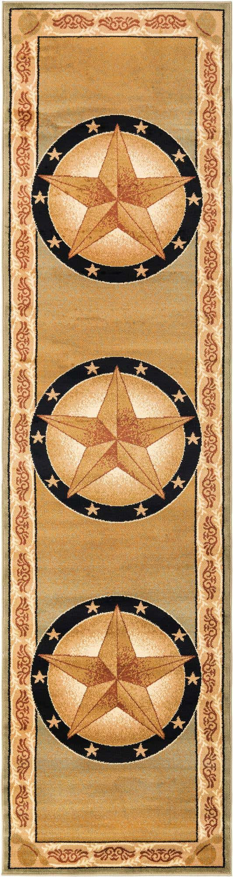 Green 2' 7 x 12' Pioneer Runner Area Rug