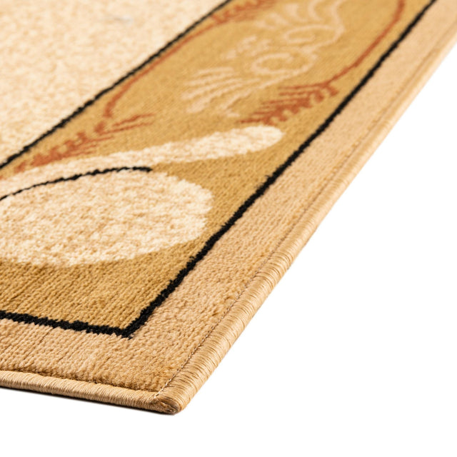 Ivory Brown 6' 1 x 9' Pioneer Rectangle Area Rug