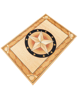 Ivory Brown 5' 3 x 8' Pioneer Rectangle Area Rug