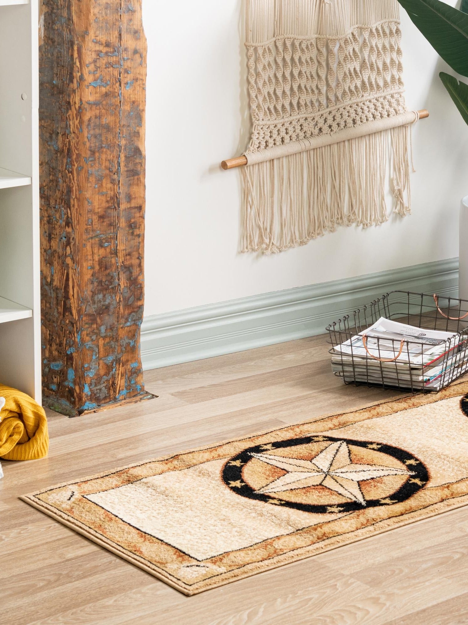 Ivory Brown 2' 11 x 12' Pioneer Runner Area Rug