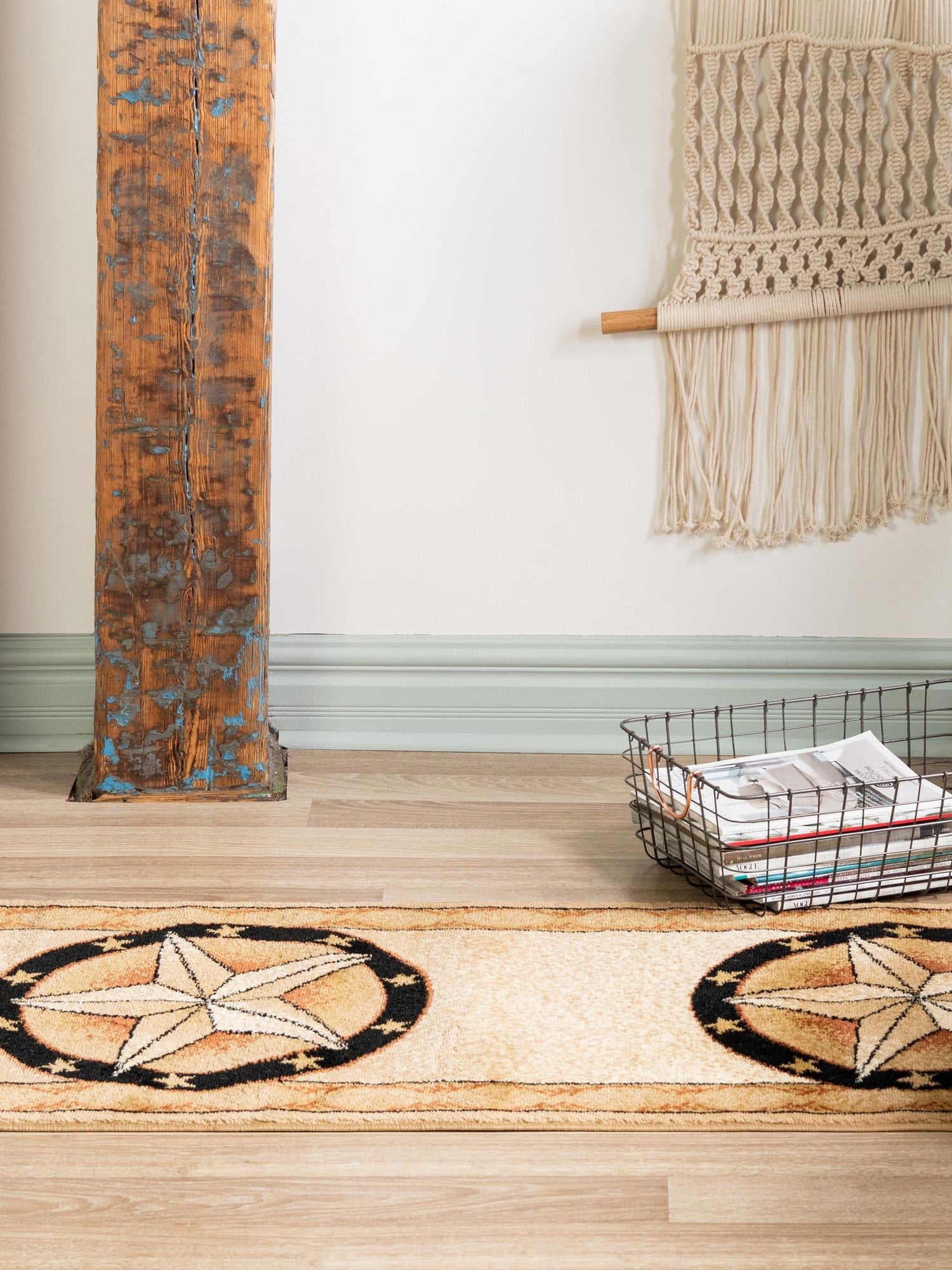 Ivory Brown 2' 11 x 12' Pioneer Runner Area Rug